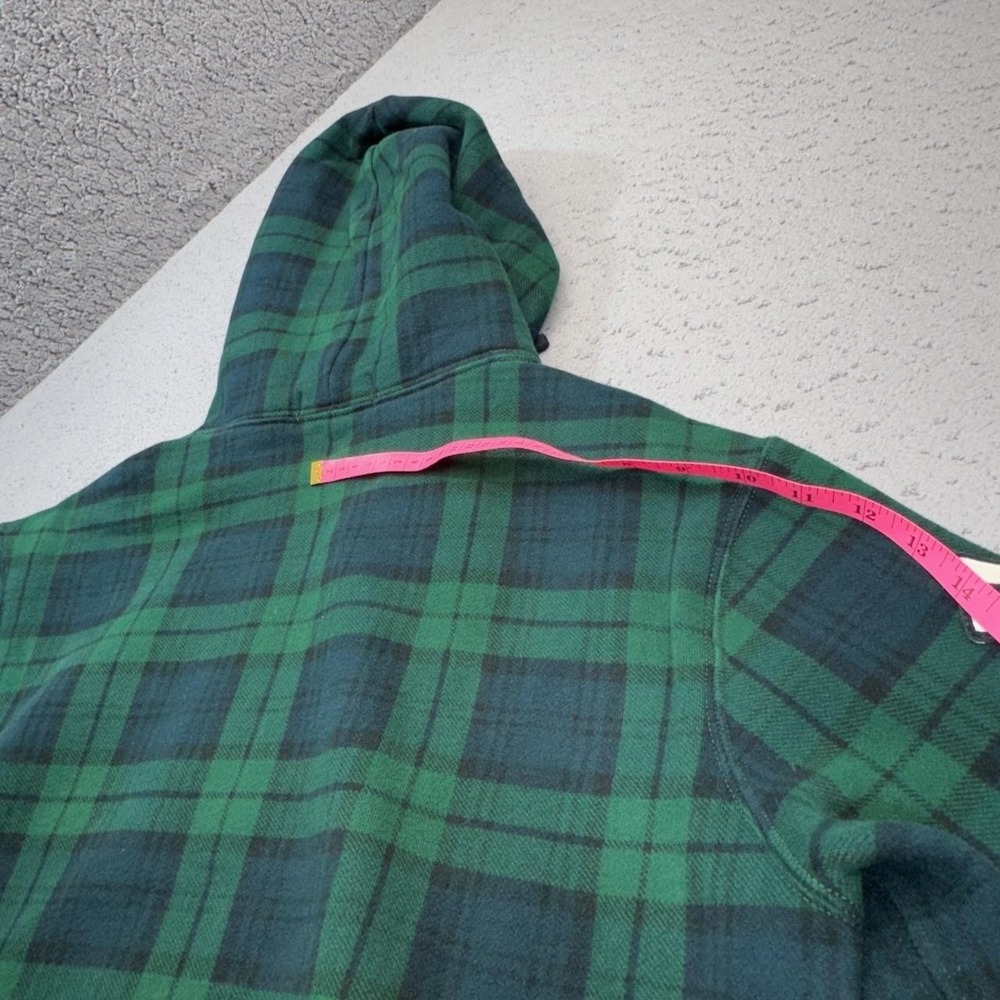 Polo Ralph Lauren Yankees Hoodie Mens Medium Green Plaid New York MLB Blackwatch - Picture 13 of 15